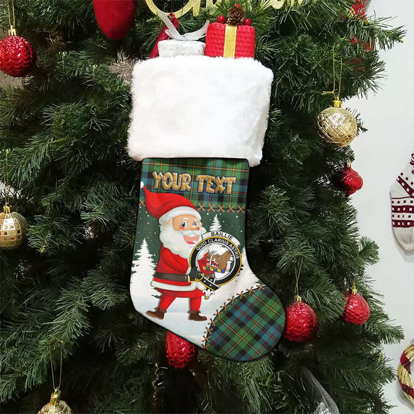 Baillie Ancient Clan Badge Tartan Christmas Stocking Holiday Blessings Merry Christmas Joy