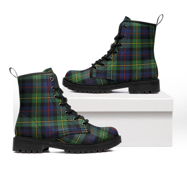 Baillie Modern Clan Badge Tartan Leather Boots