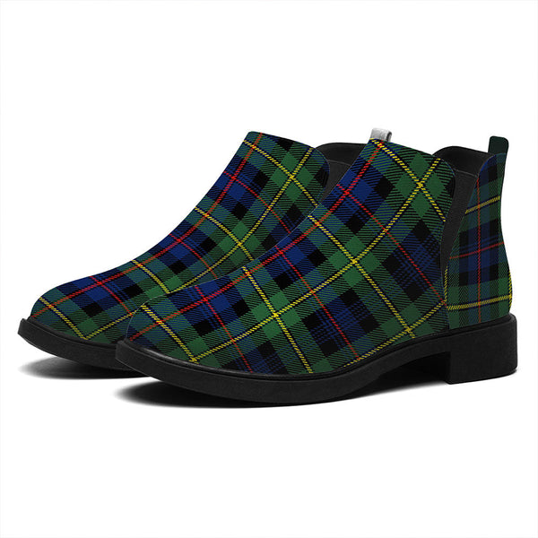 Baillie Modern Tartan Flat Ankle Boots