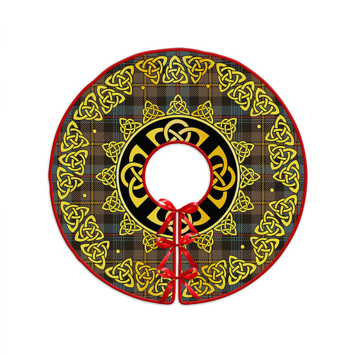 Baillie Weathered Clan Badge Tartan Christmas Tree Skirt Golden Celtic Heritage