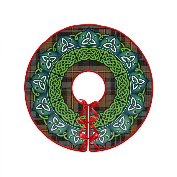Baillie Weathered Clan Badge Tartan Christmas Tree Skirt Heritage Holiday Decor