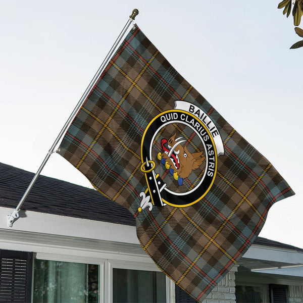 Baillie Weathered Clan Badge Tartan House Flag