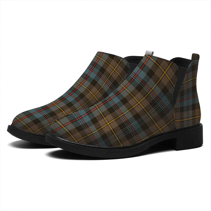 Baillie Weathered Tartan Flat Ankle Boots