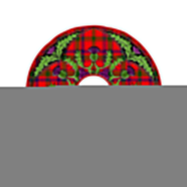 Bain Clan Badge Tartan Christmas Tree Skirt Scottish Thistle Design