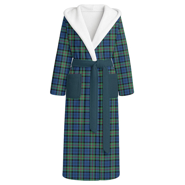 Baird Ancient Clan Badge Tartan Flannel Hooded Bathrobe