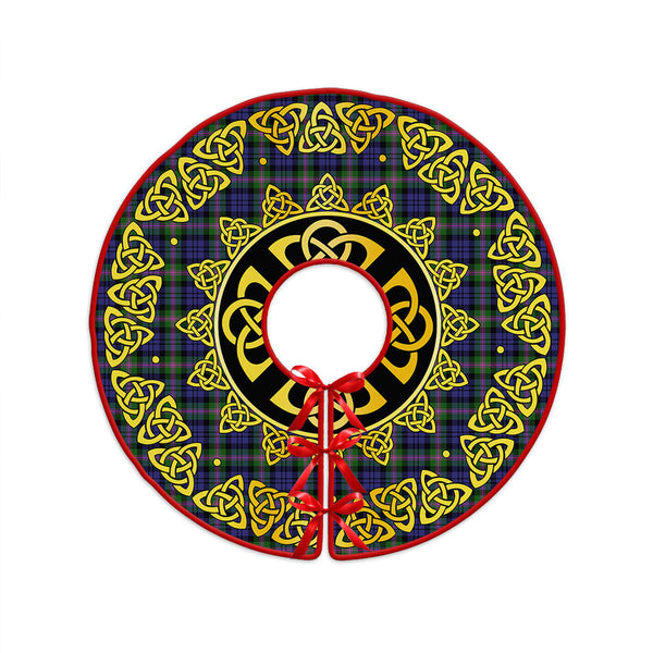 Baird Modern Clan Badge Tartan Christmas Tree Skirt Golden Celtic Heritage