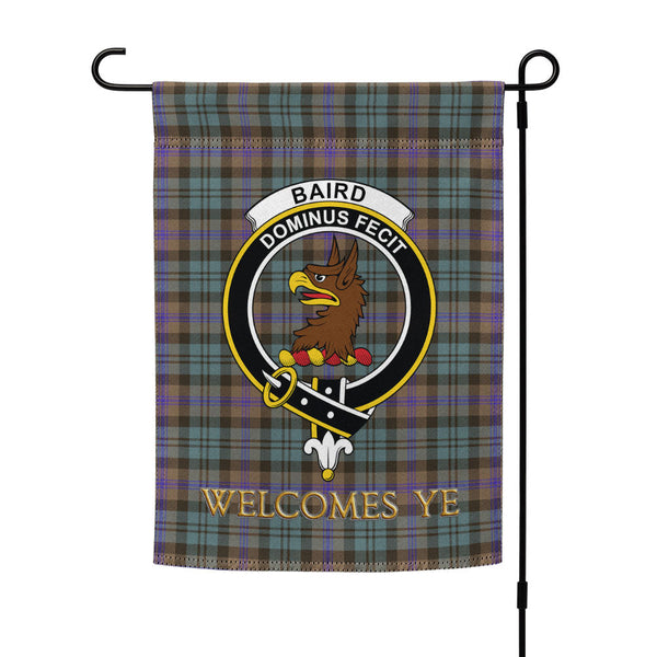 Baird (Baines) Weathered Clan Badge Tartan Garden Flag
