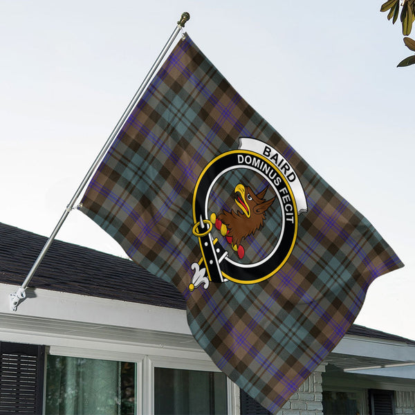 Baird (Baines) Weathered Clan Badge Tartan House Flag