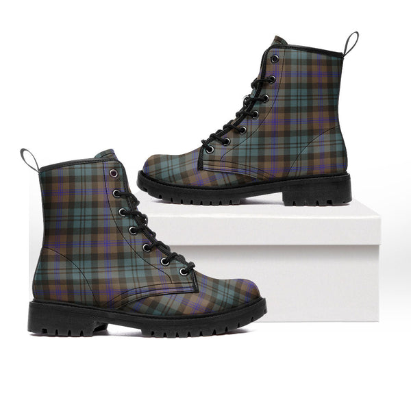 Baird (Baines) Weathered Clan Badge Tartan Leather Boots