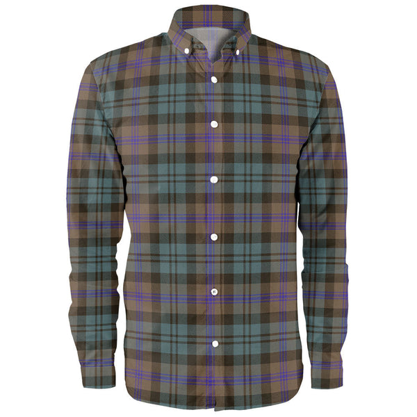 Baird (Baines) Weathered Clan Badge Tartan Long Sleeve Shirt
