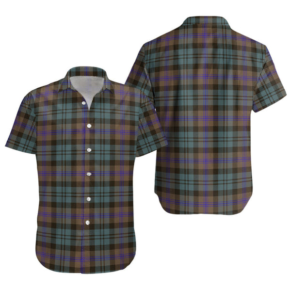 Baird (Baines) Weathered Clan Badge Tartan Short Sleeve Shirt