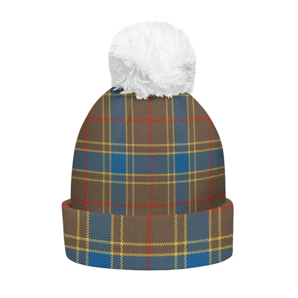 Balfour Ancient Clan Badge Tartan Bobble Beanie Hat