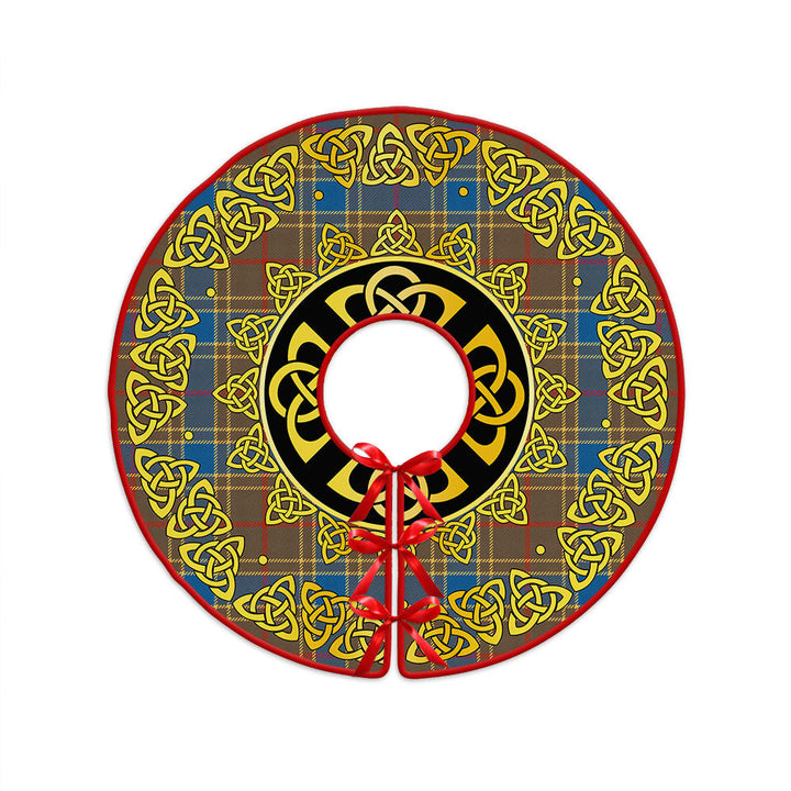 Balfour Ancient Clan Badge Tartan Christmas Tree Skirt Golden Celtic Heritage