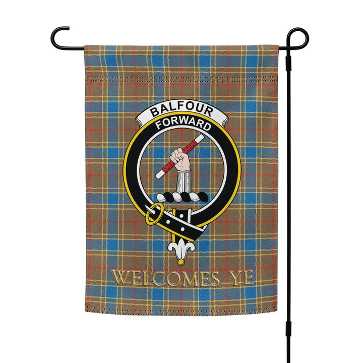 Balfour Ancient Clan Badge Tartan Garden Flag