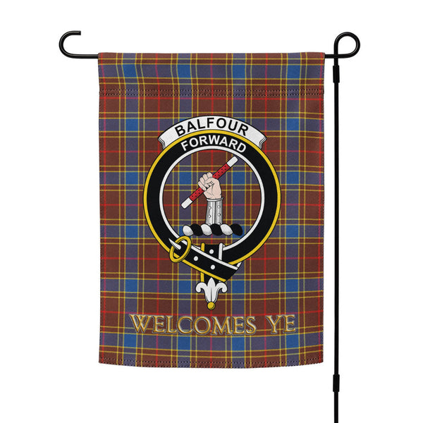 Balfour Modern Clan Badge Tartan Garden Flag
