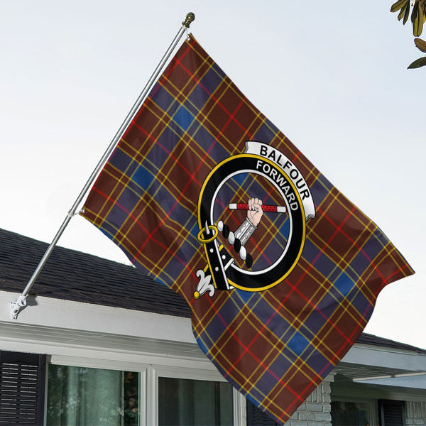 Balfour Modern Clan Badge Tartan House Flag