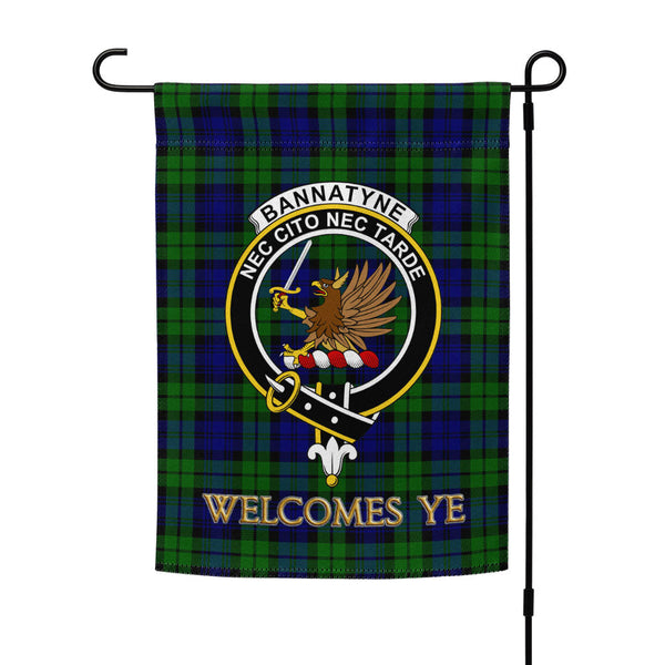 Bannatyne Clan Badge Tartan Garden Flag