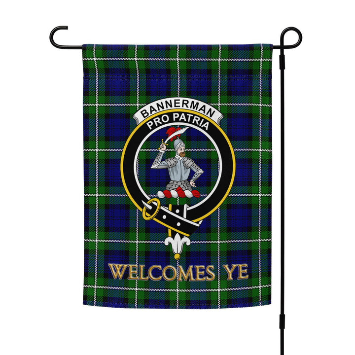 Bannerman Clan Badge Tartan Garden Flag