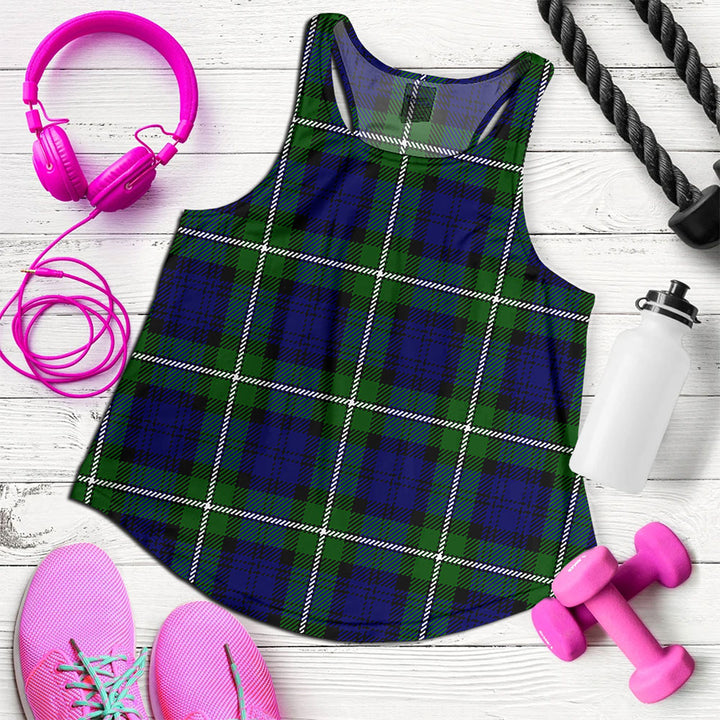 Bannerman Clan Badge Tartan Women Racerback Tank Top