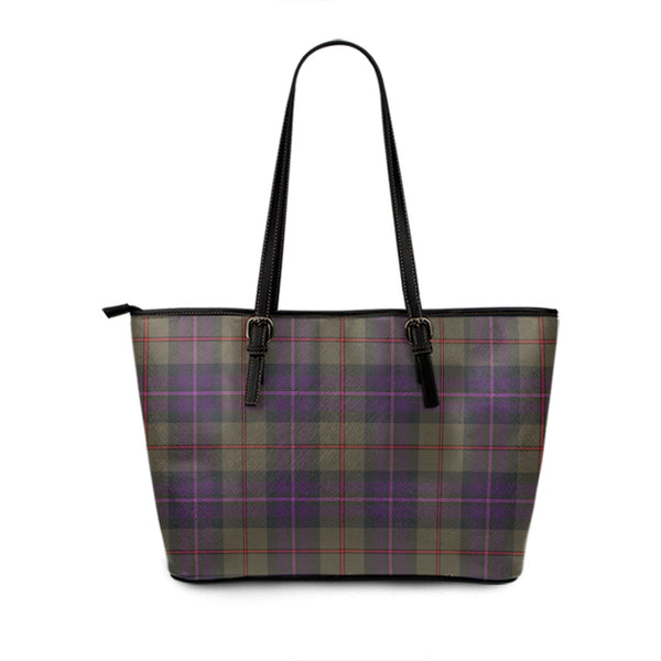 Batten Weathered Tartan Leather Tote Bag