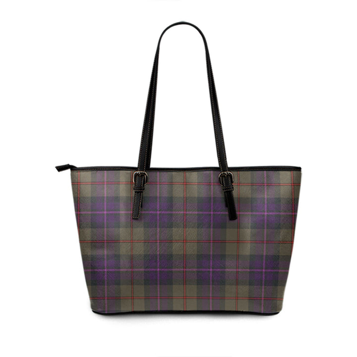 Batten Weathered Tartan Leather Tote Bag
