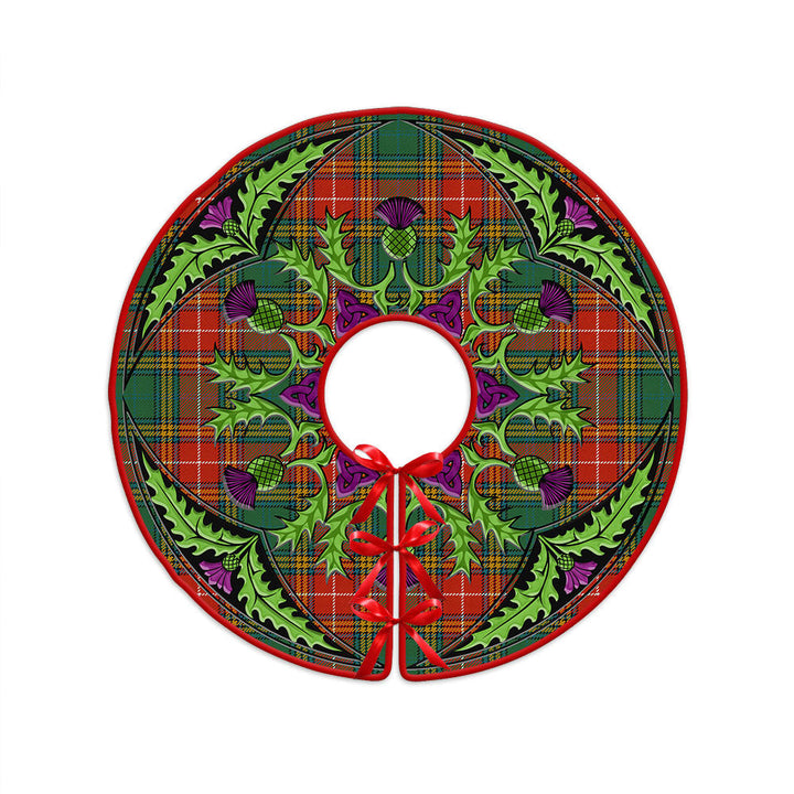 Baxter Ancient Clan Badge Tartan Christmas Tree Skirt Scottish Thistle Design