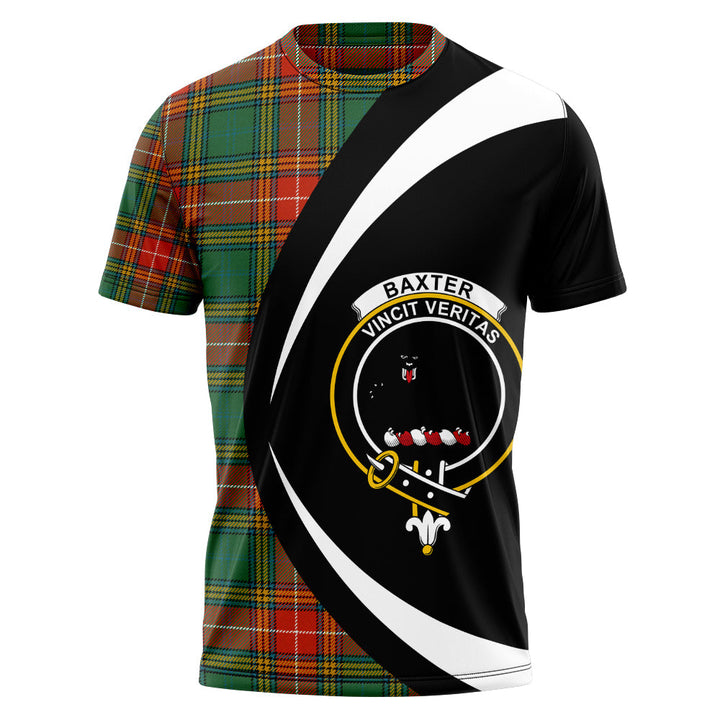 Baxter Ancient Clan Badge Tartan T-Shirt Circle Style Personalized