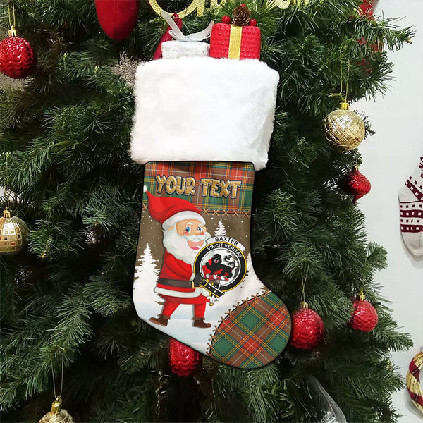 Baxter Ancient Clan Badge Tartan Christmas Stocking Holiday Blessings Merry Christmas Joy