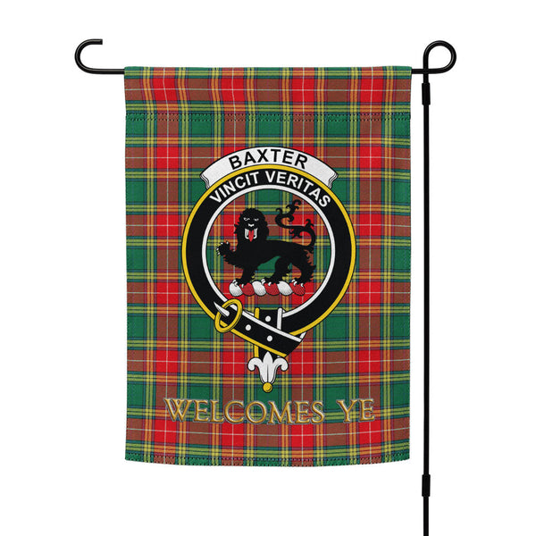 Baxter Modern Clan Badge Tartan Garden Flag
