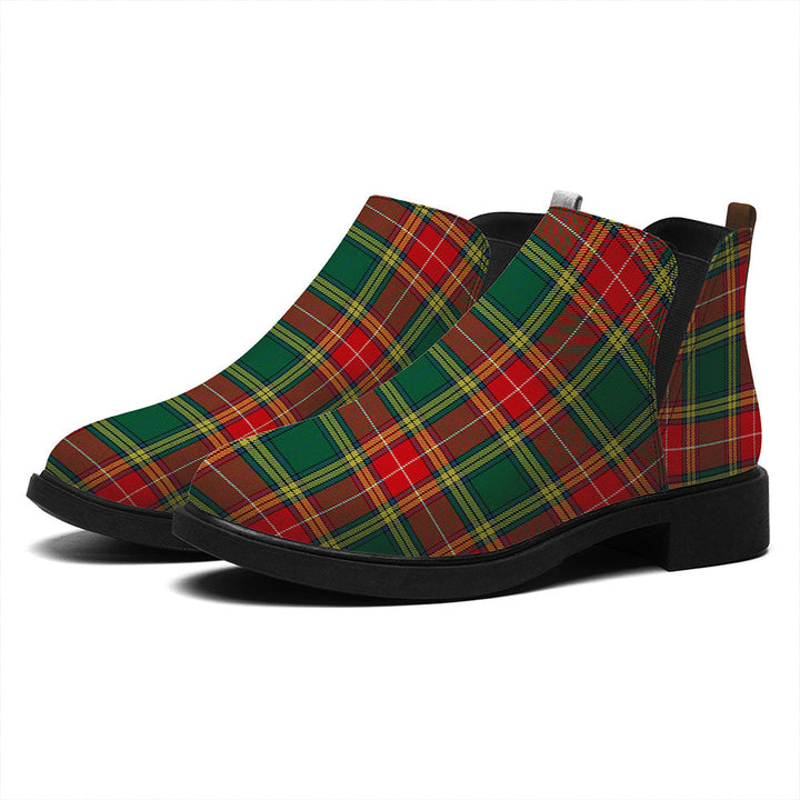 Baxter Modern Tartan Flat Ankle Boots