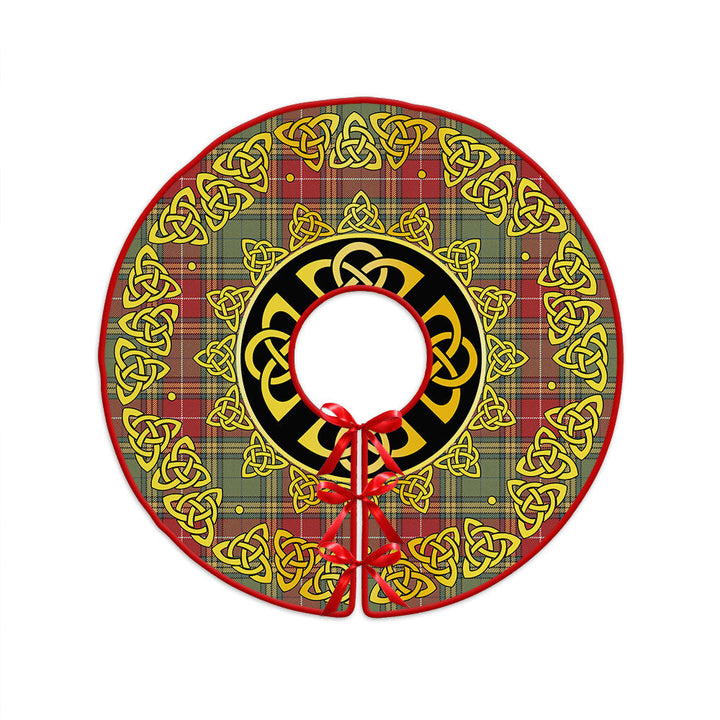 Baxter Weathered Clan Badge Tartan Christmas Tree Skirt Golden Celtic Heritage