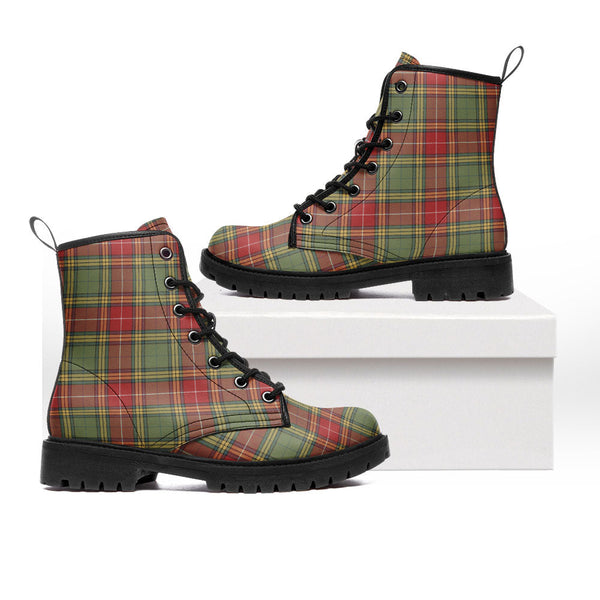 Baxter Weathered Clan Badge Tartan Leather Boots