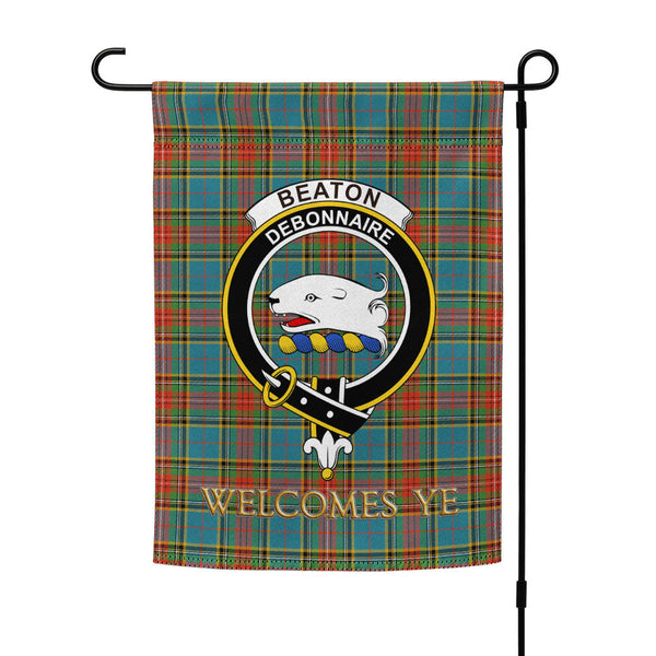 Beaton Ancient Clan Badge Tartan Garden Flag