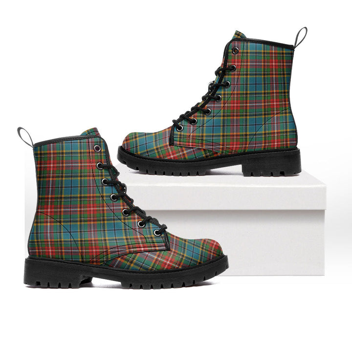 Beattie Ancient Clan Badge Tartan Leather Boots
