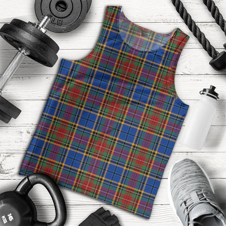 Beattie Modern Clan Badge Tartan Men Tank Top