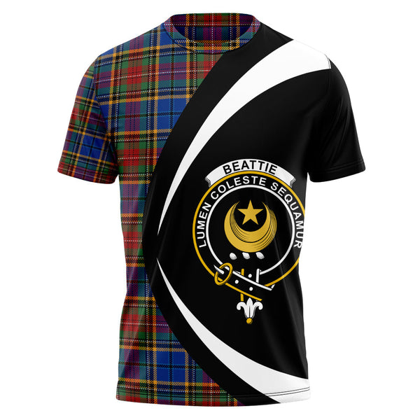 Beattie Modern Clan Badge Tartan T-Shirt Circle Style Personalized