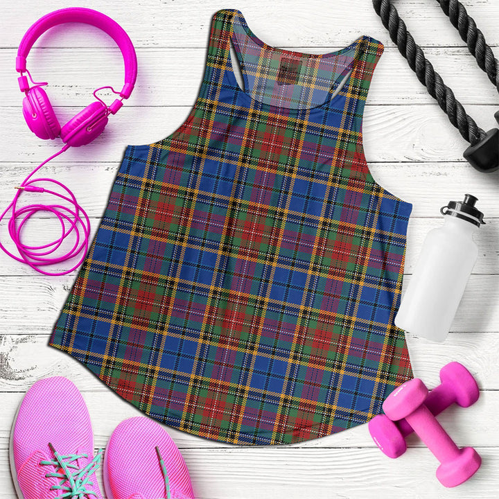 Beattie Modern Clan Badge Tartan Women Racerback Tank Top