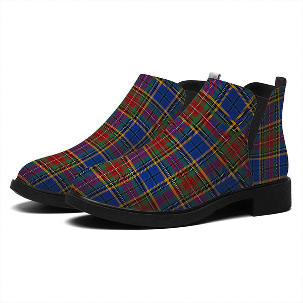 Beattie Modern Tartan Flat Ankle Boots