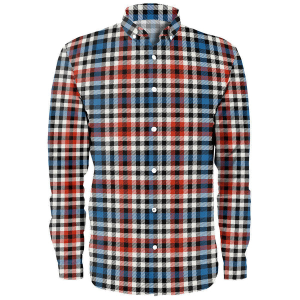 Bell Border (Bell Southern Bell) Ancient Clan Badge Tartan Long Sleeve Shirt