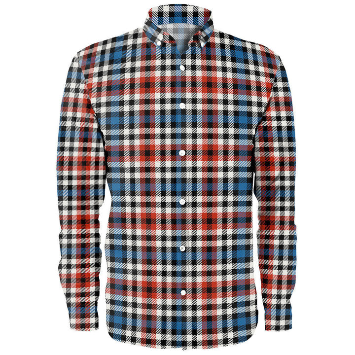 Bell Border (Bell Southern Bell) Ancient Clan Badge Tartan Long Sleeve Shirt