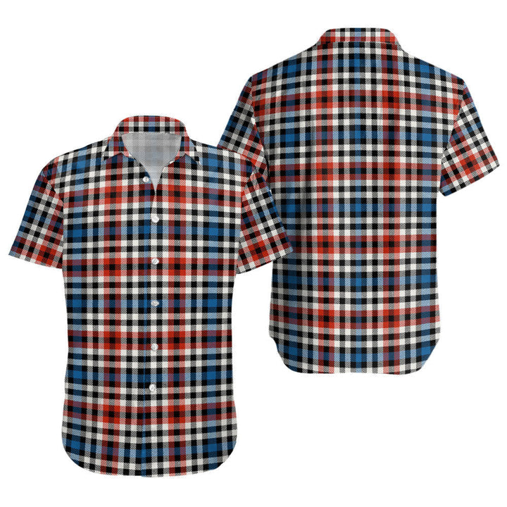 Bell Border (Bell Southern Bell) Ancient Clan Badge Tartan Short Sleeve Shirt