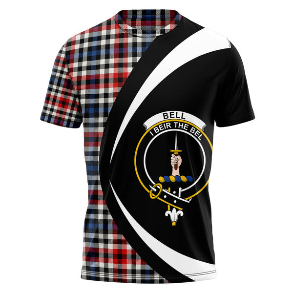 Bell Border (Bell Southern Bell) Modern Clan Badge Tartan T-Shirt Circle Style Personalized