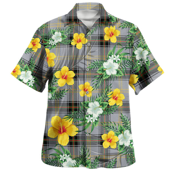 Bell of the Borders Ancient Clan Badge Tartan Hawaiian Shirt Summer Vibes Style