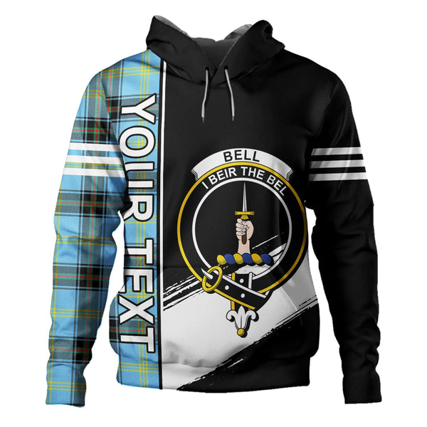 Bell of the Borders Modern Clan Badge Tartan Hoodie Quarter Style Personalized