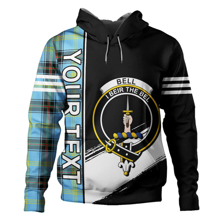Bell of the Borders Modern Clan Badge Tartan Hoodie Quarter Style Personalized