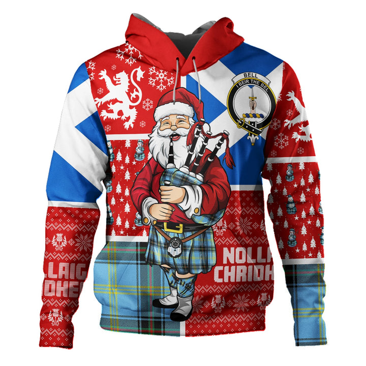 Bell of the Borders Modern Clan Badge Tartan Hoodie Scotland Christmas Santa