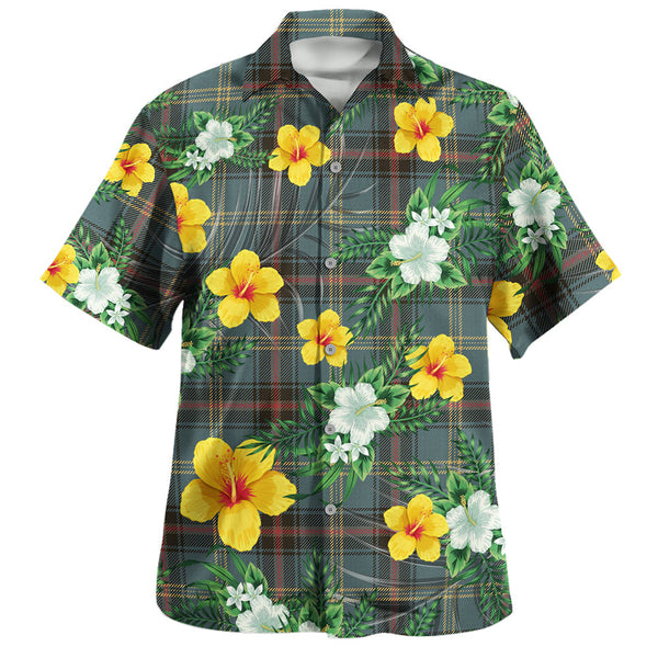 Bell of the Borders Weathered Clan Badge Tartan Hawaiian Shirt Summer Vibes Style