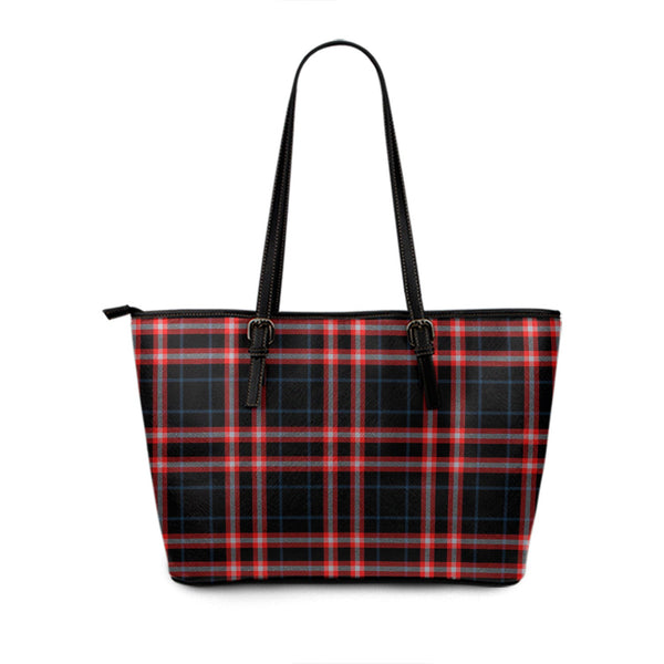 Benson Modern Tartan Leather Tote Bag