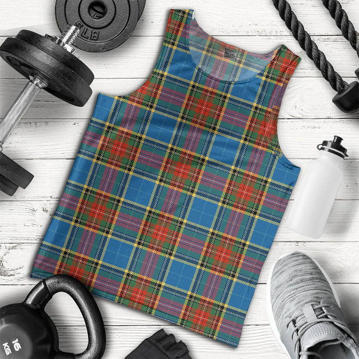 Bethune Ancient Clan Badge Tartan Men Tank Top