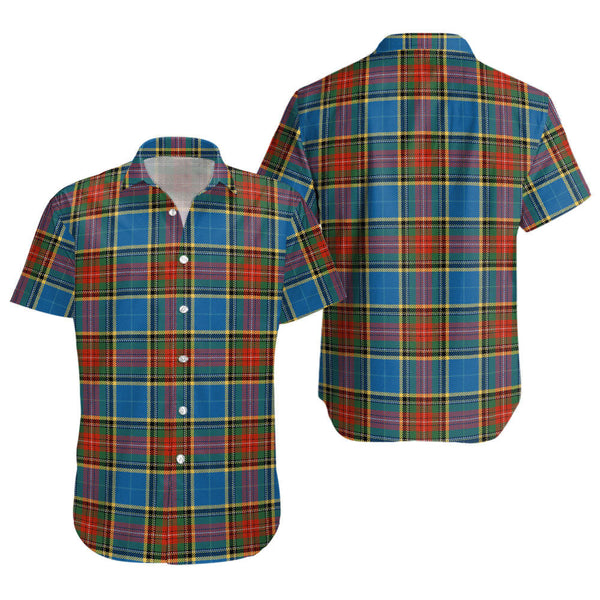 Bethune Ancient Clan Badge Tartan Short Sleeve Shirt